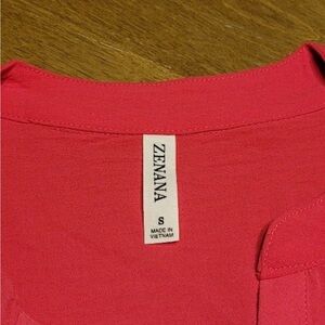 Hot pink blouse. Oversized small. So cute. Never worn.